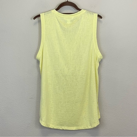 Athleta Honeysuckle Yellow Crewneck Sleeveless Breezy Tank Size L - Picture 5 of 6